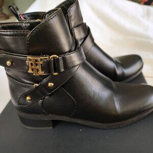 Tommy Hilfiger Ankle Boots, Black, Size 6.5